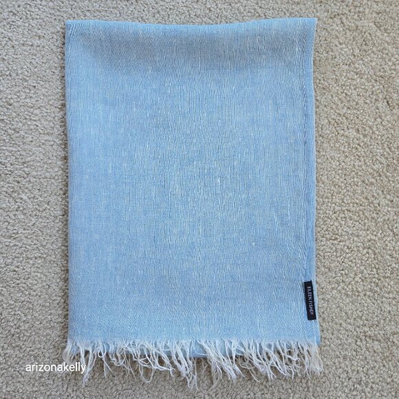 Eileen Fisher Linen Scarf Sky Blue Powder Blue